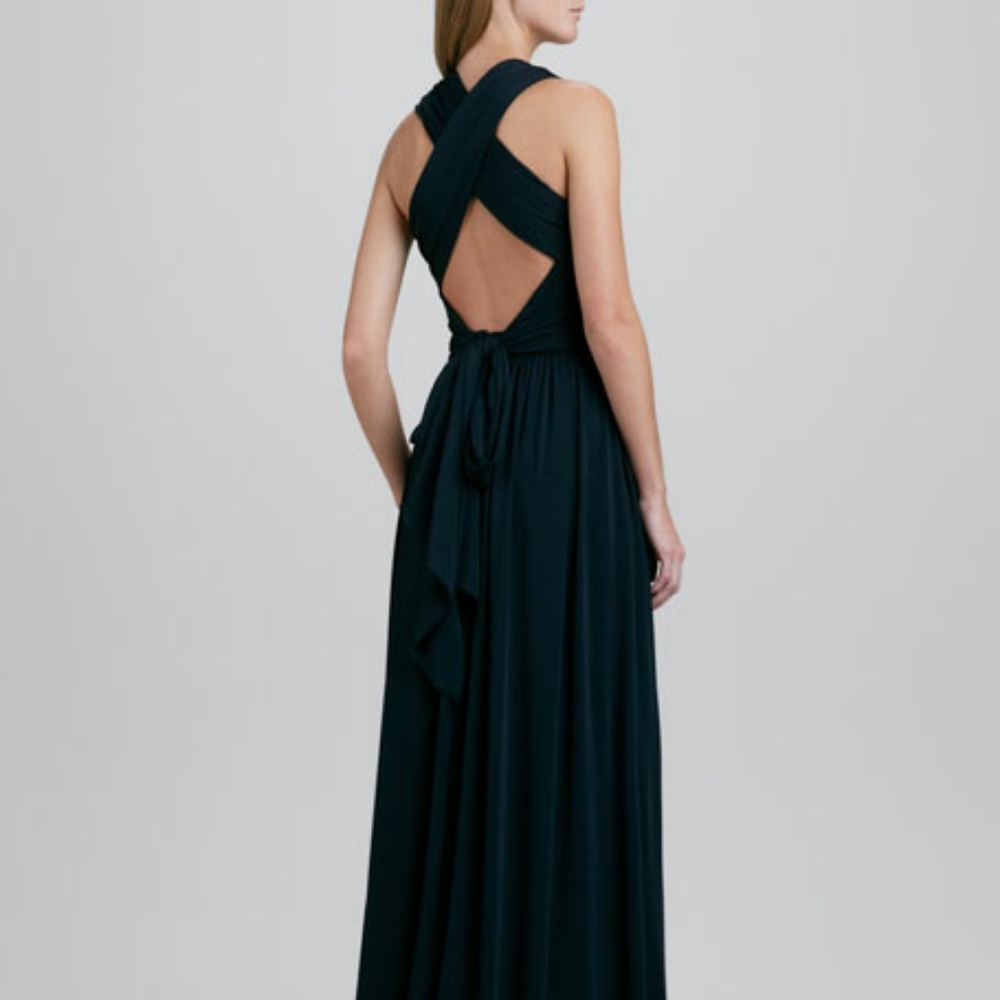 Halston Heritage Rouched Jersey Gown